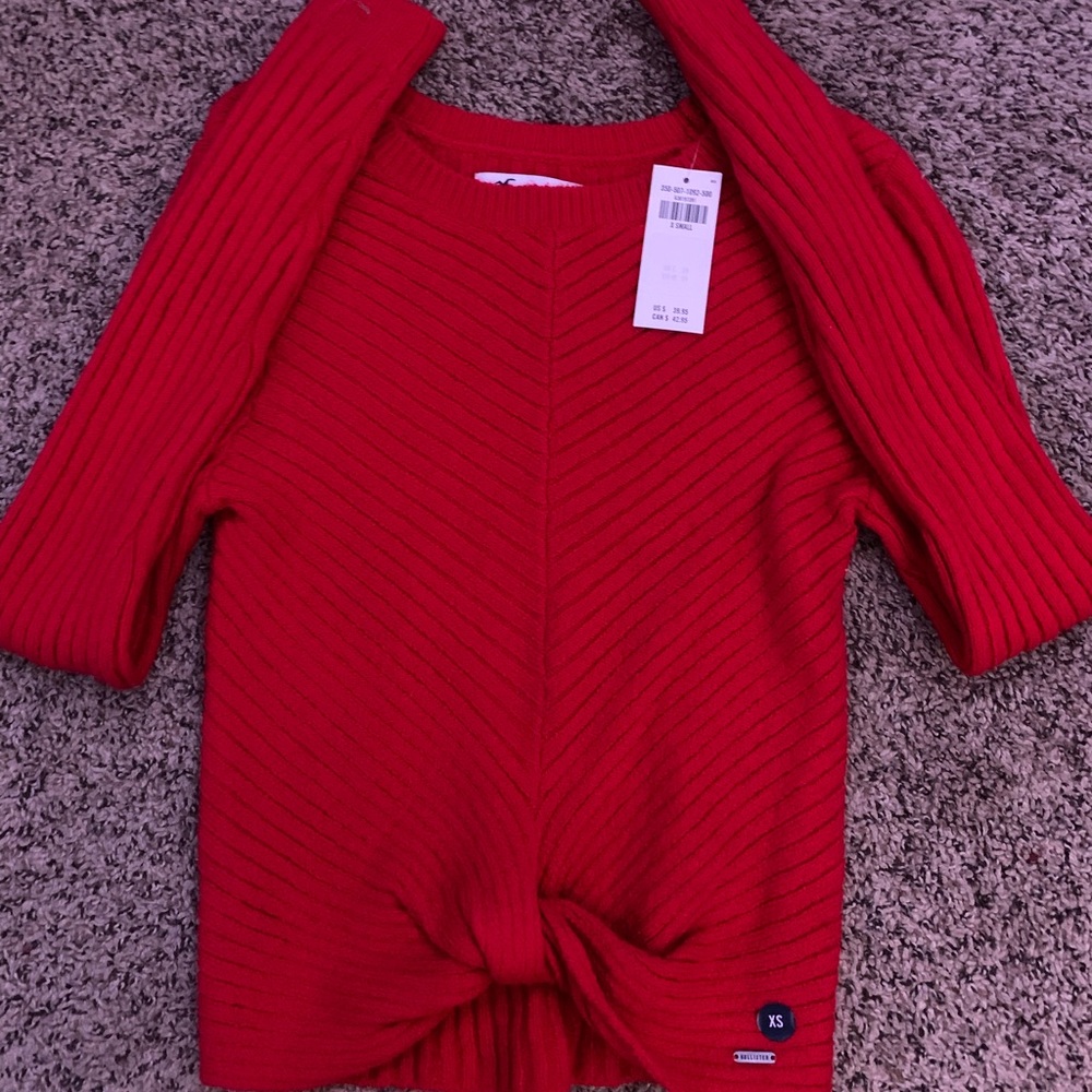 hollister tie sweater